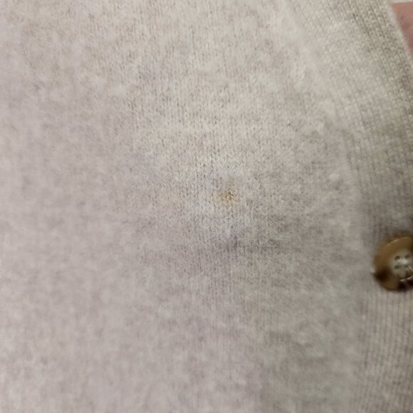 Reformation Wool Cardigan Womens Large Beige V-Neck Button Front With Pockets - Picture 9 of 16